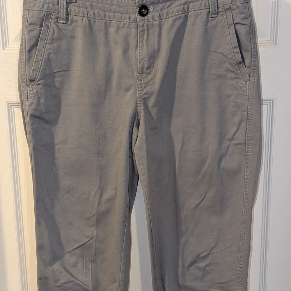 Eddie Bauer Pants Women's 10 Boyfriend Chino Relaxed Fit Loose Fit Gray
